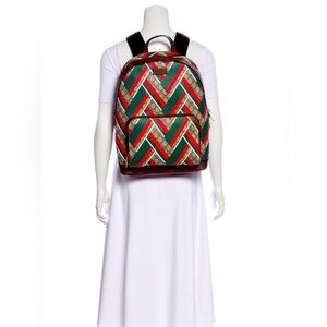 Gucci Green and Red Backpack